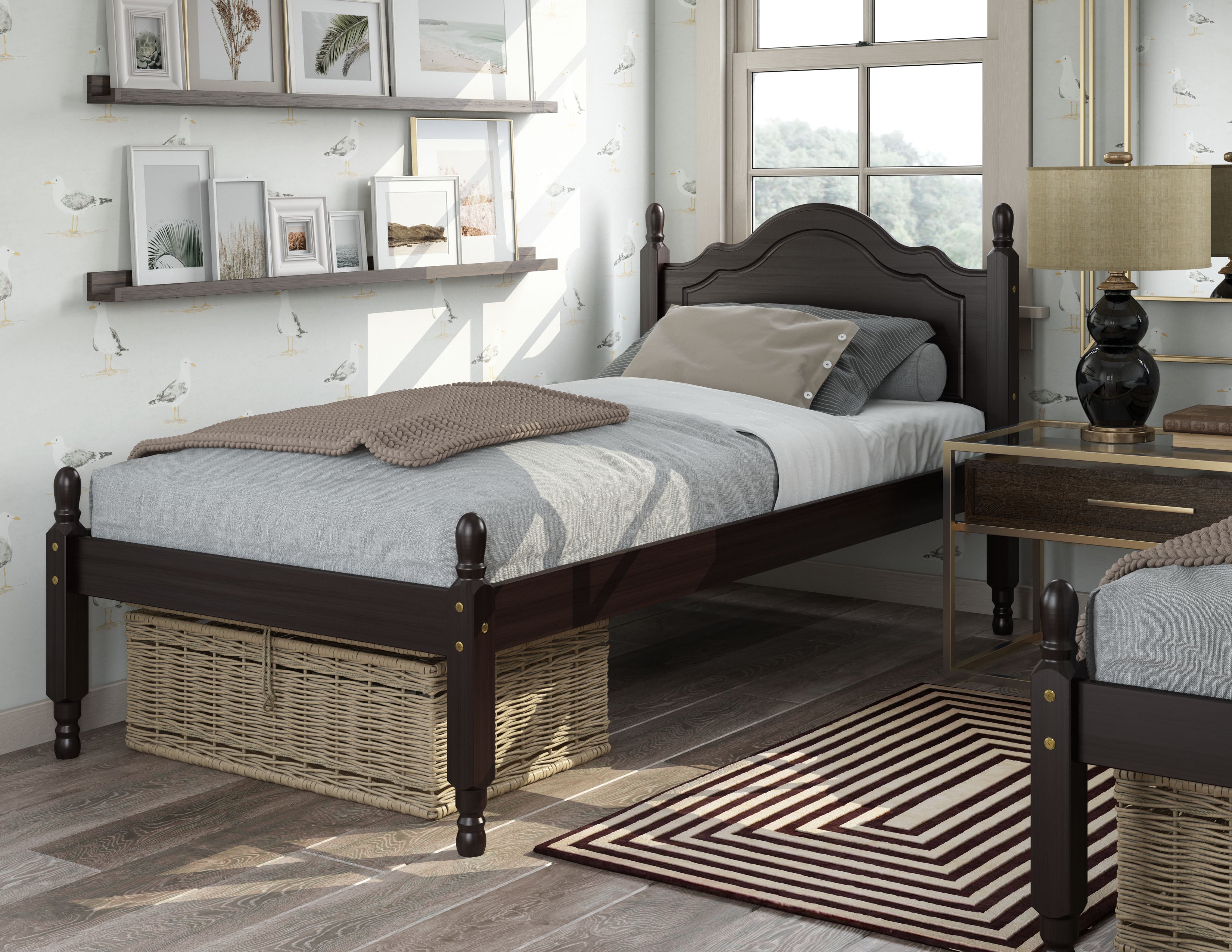100% Solid Wood Reston Twin Bed – Palace Imports