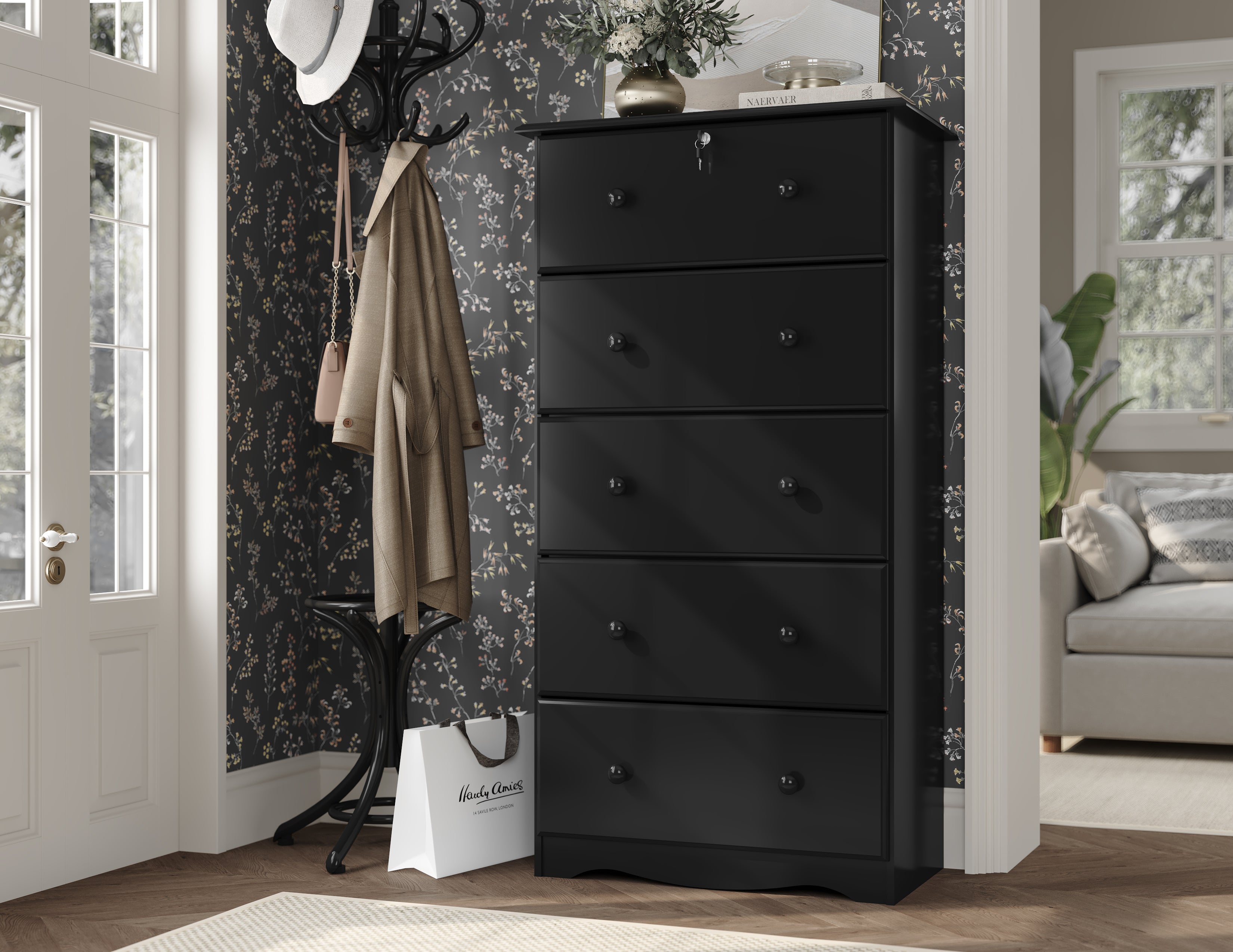 Country Chest of Drawersカントリーチェスト　オリブグレー Country Chest of Drawersカントリーチェスト オリブグレー