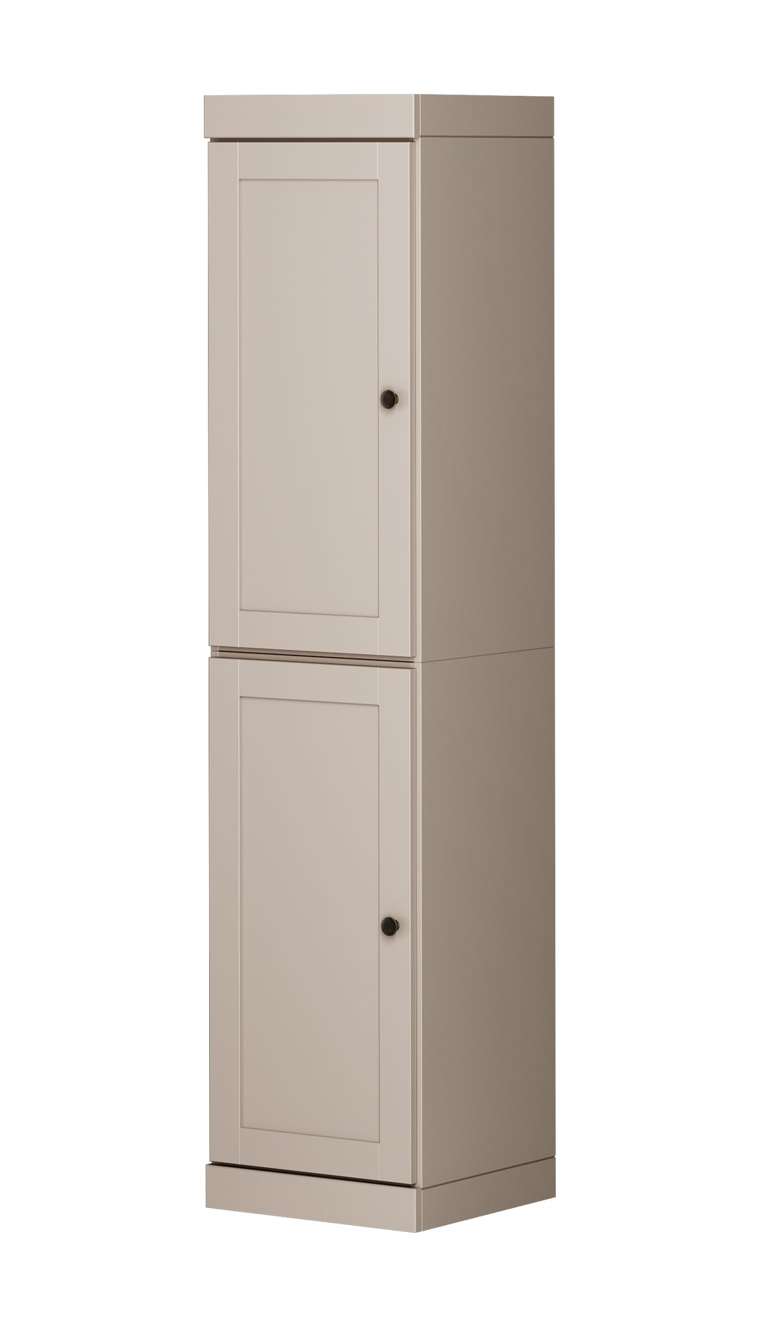 100% Solid Wood 16.5" Pantry Cabinet, 2 Shaker Wood Doors