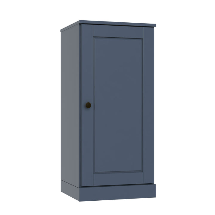 100% Solid Wood Bathroom Storage Cabinet, Raised Panel Door, 4 Drawers, Adjustable Shelves, 16.5" Wide, 35.75" Tall
