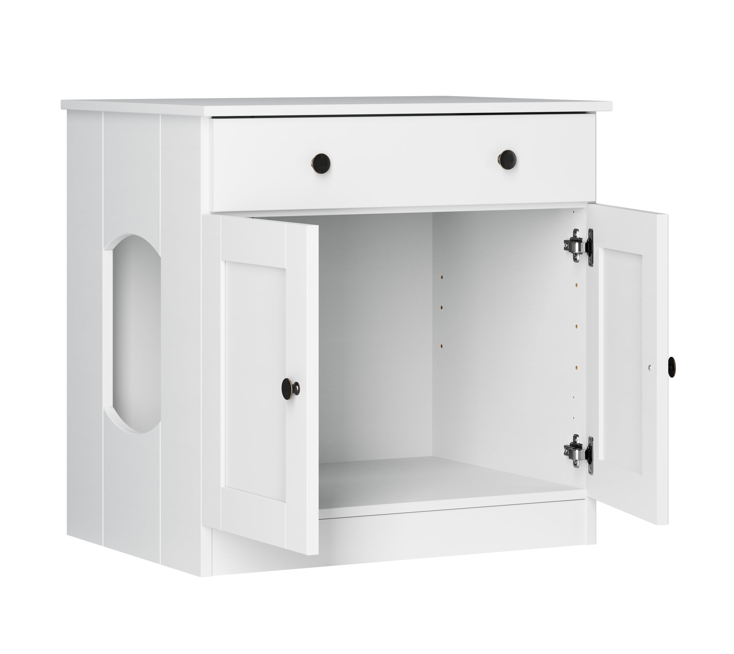 100% Solid Wood Ziva 2-Door Cat Litter Box Enclosure – Palace Imports