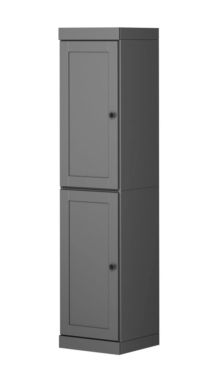 100% Solid Wood 16.5" Pantry Cabinet, 2 Shaker Wood Doors