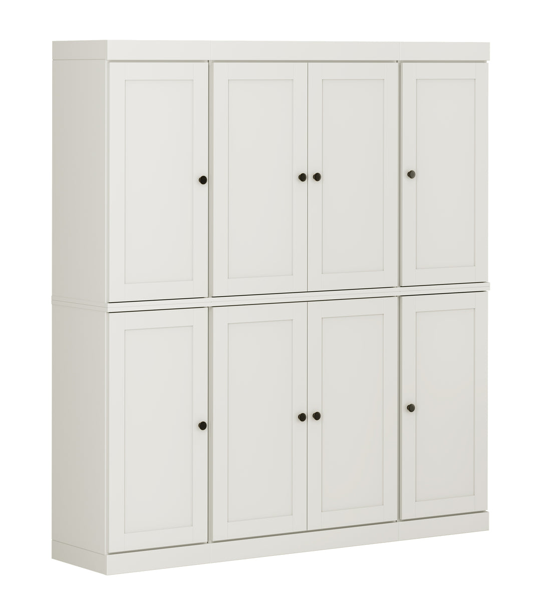 100% Solid Wood Kitchen Pantry Cabinet, Tall Freestanding Modular Storage with Shaker Doors, Adjustable Shelves, 65" W x 71.5" H
