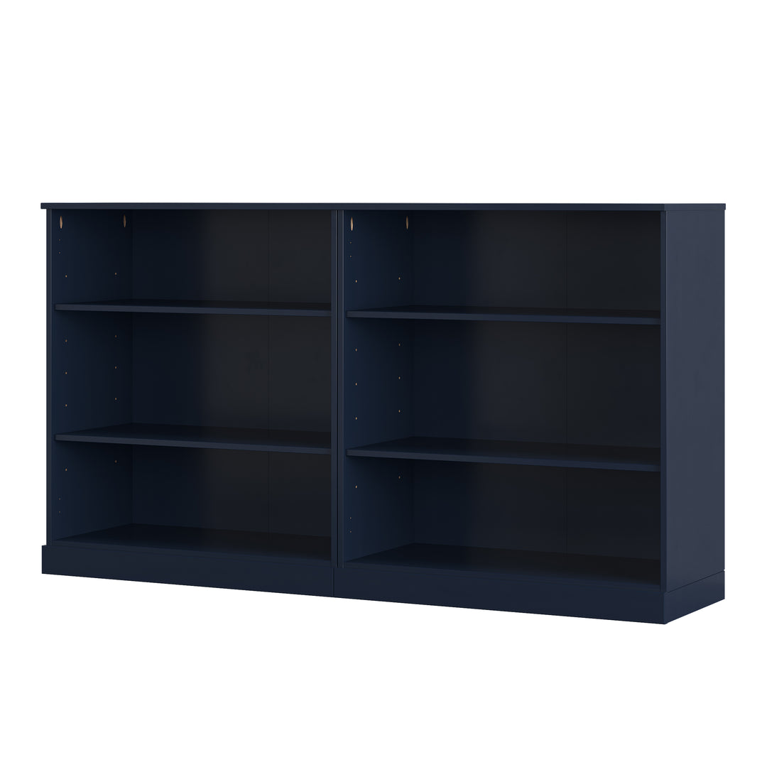 100% Solid Wood 6-Shelf Bookcase Cabinet with Open Storage and Adjustable Shelves, Display Bookshelf, 64" W x 35.75" H