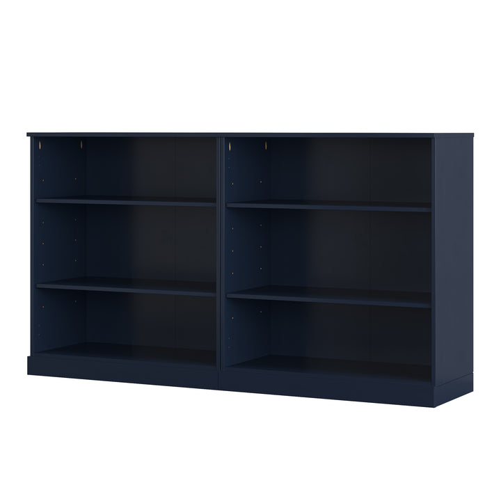 100% Solid Wood 6-Shelf Bookcase Cabinet with Open Storage and Adjustable Shelves, Display Bookshelf, 64" W x 35.75" H