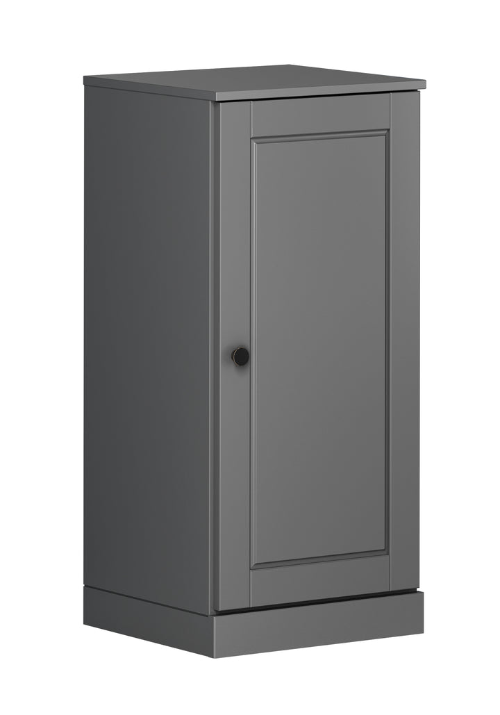 100% Solid Wood Bathroom Storage Cabinet, Raised Panel Door, 4 Drawers, Adjustable Shelves, 16.5" Wide, 35.75" Tall
