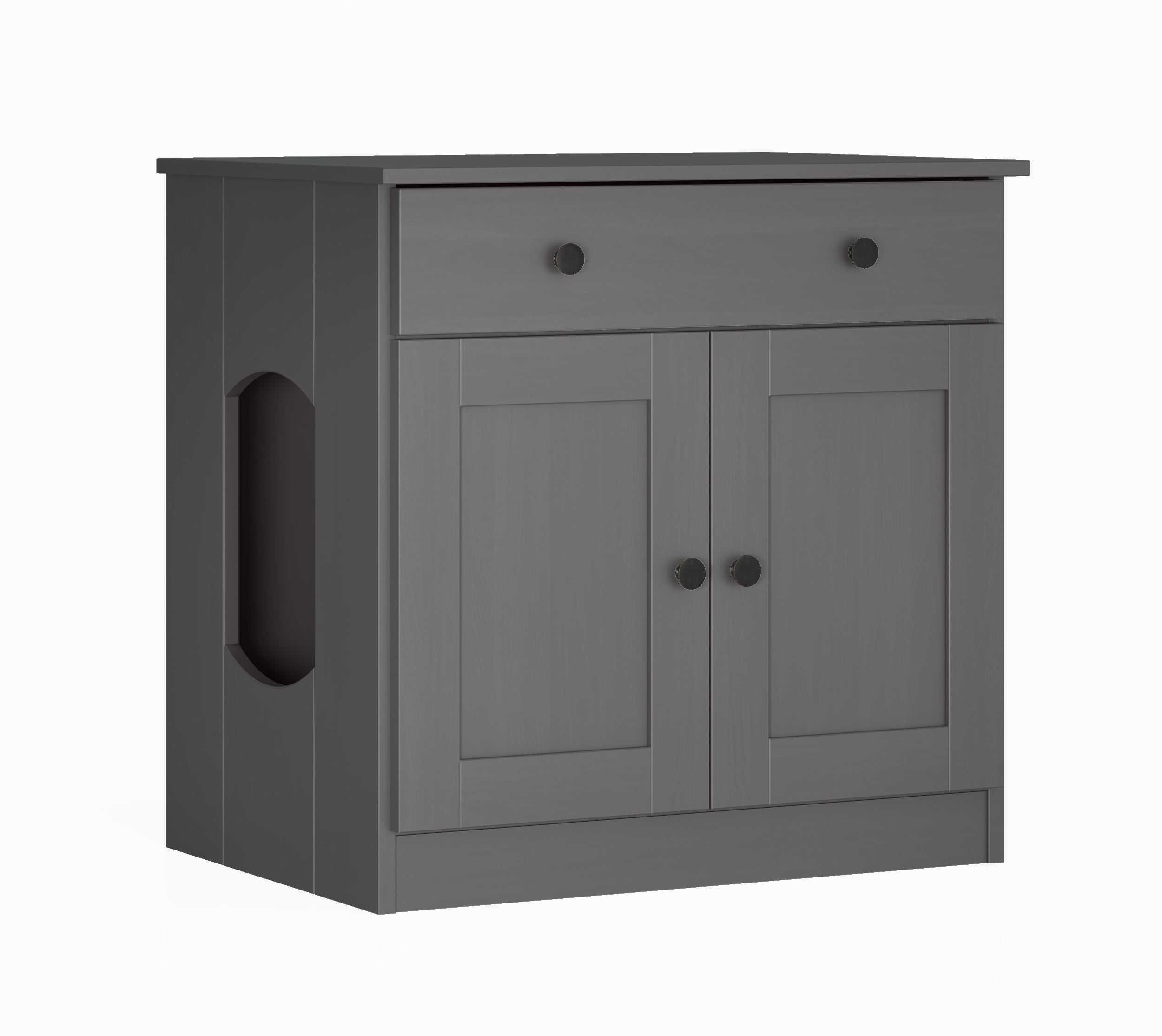 100% Solid Wood Ziva 2-Door Cat Litter Box Enclosure – Palace Imports