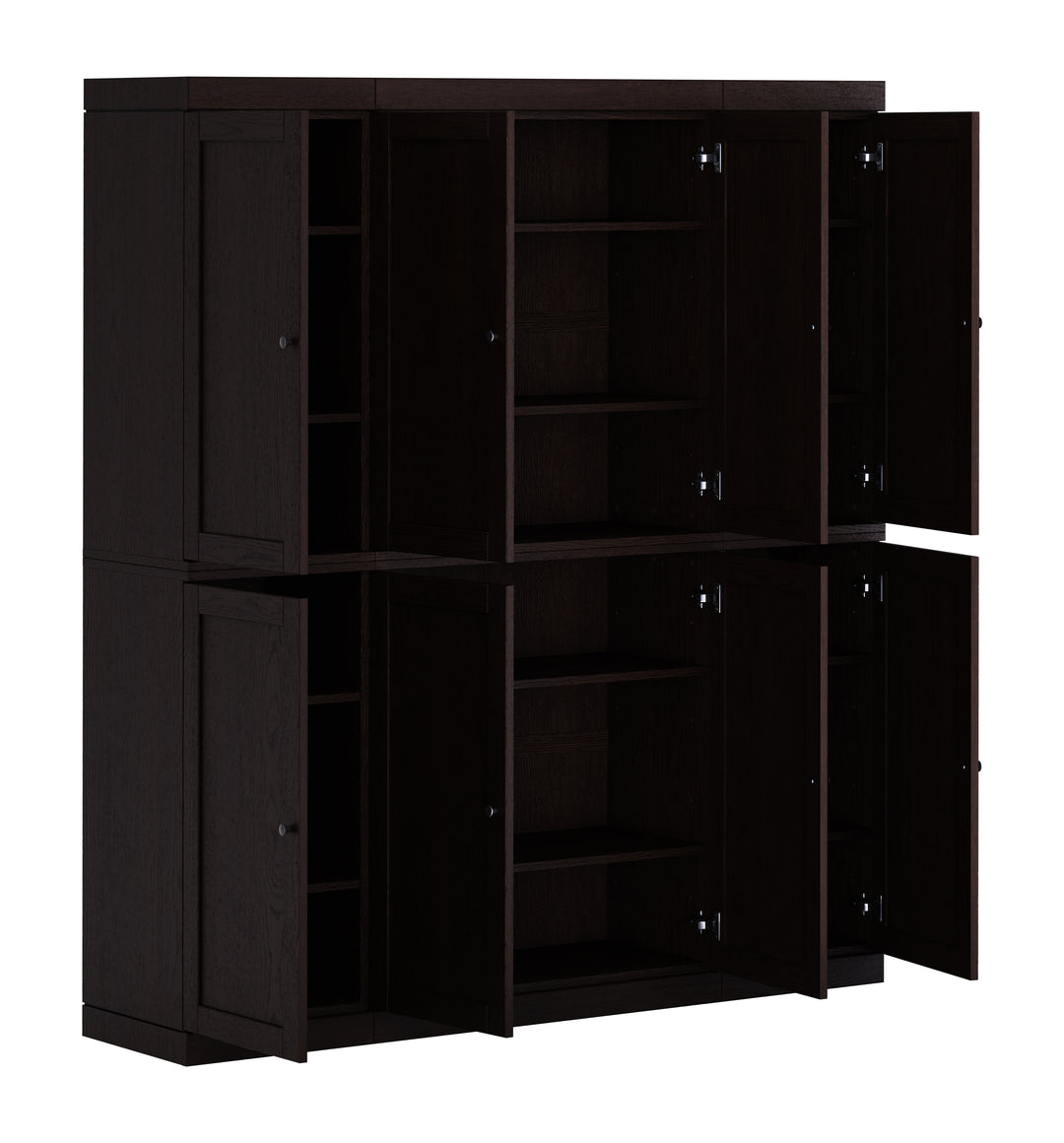 Premium 100% Solid European Oak Hardwood Modular Dining Room Cabinet with Shaker Doors – 64" Wide, 71.5" Tall