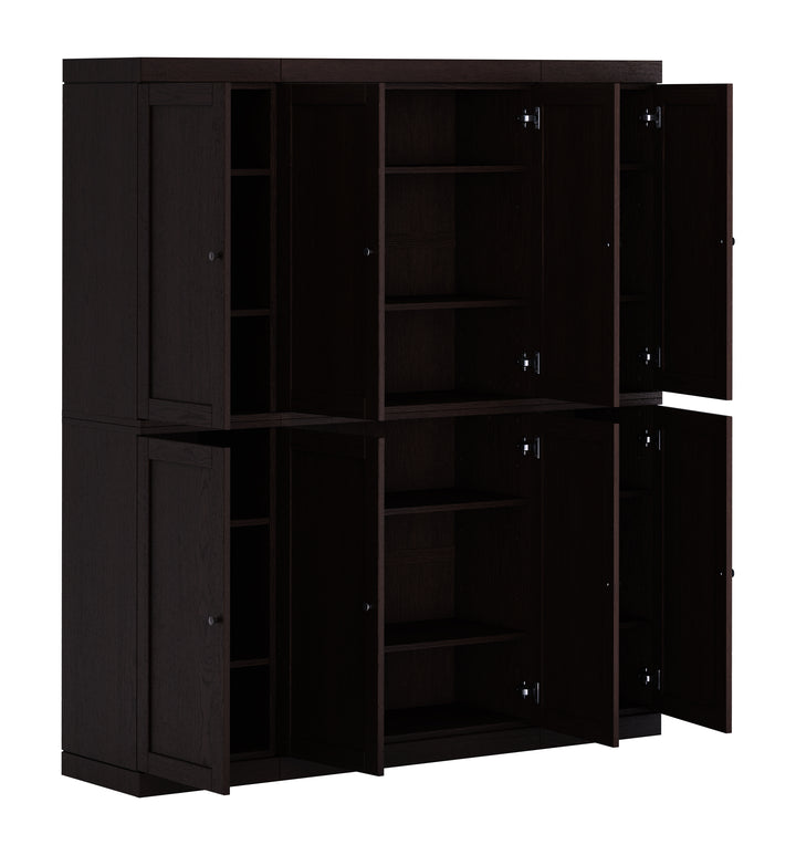 Premium 100% Solid European Oak Hardwood Modular Dining Room Cabinet with Shaker Doors – 64" Wide, 71.5" Tall