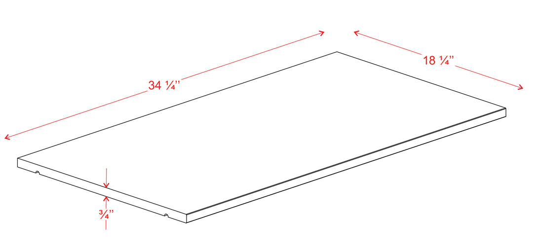 100% Solid Wood Large Shelf with Pegs for Kyle Wardrobes ONLY