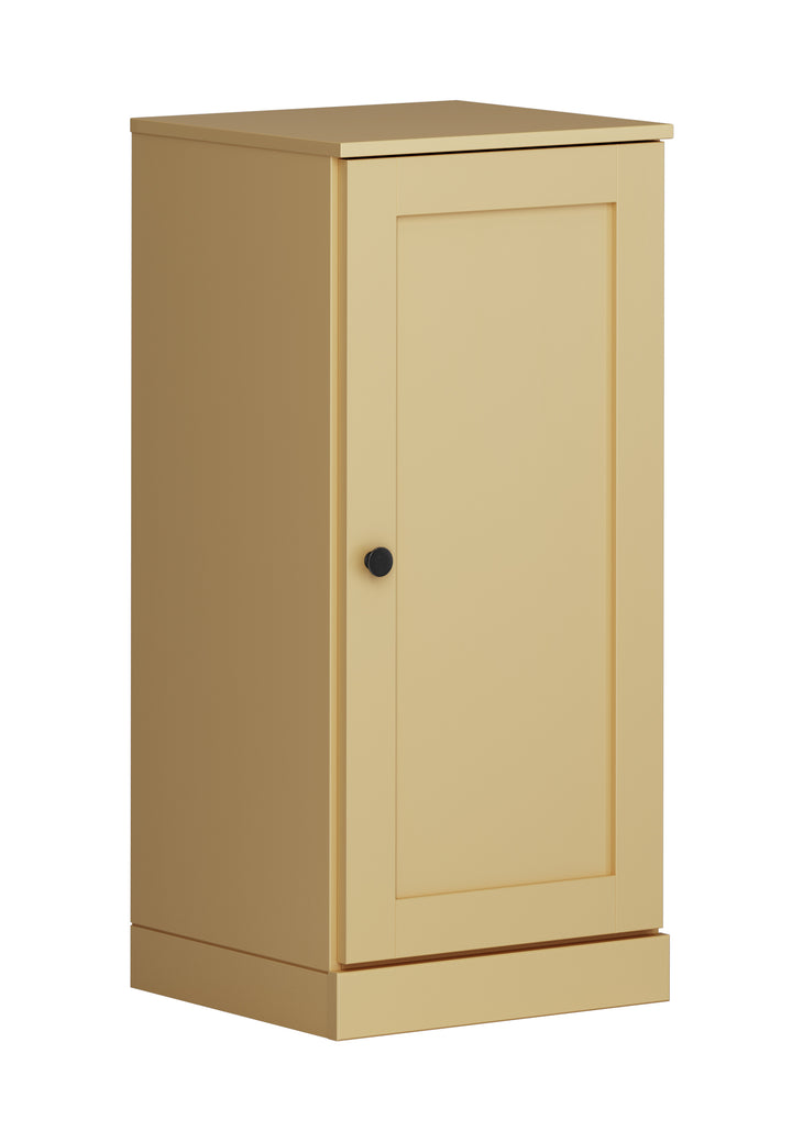 100% Solid Wood Bathroom Storage Cabinet, Shaker Door, 2 Drawers, Adjustable Shelves, 16.5" Wide, 35.75" Tall