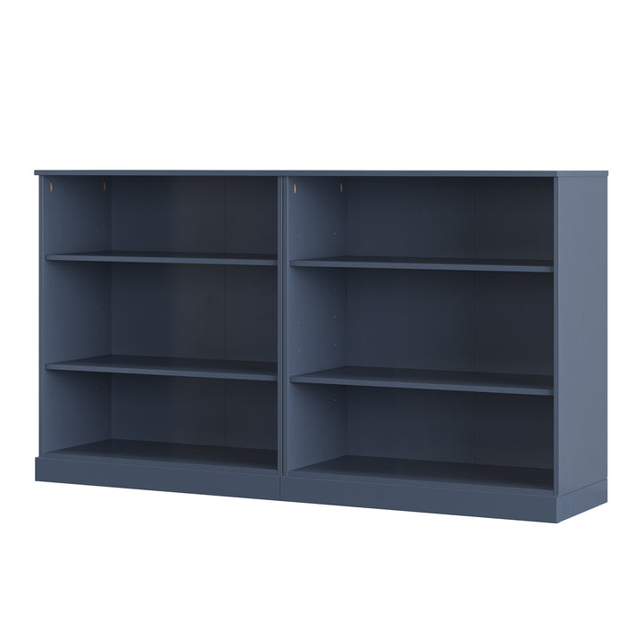 100% Solid Wood 6-Shelf Bookcase Cabinet with Open Storage and Adjustable Shelves, Display Bookshelf, 64" W x 35.75" H