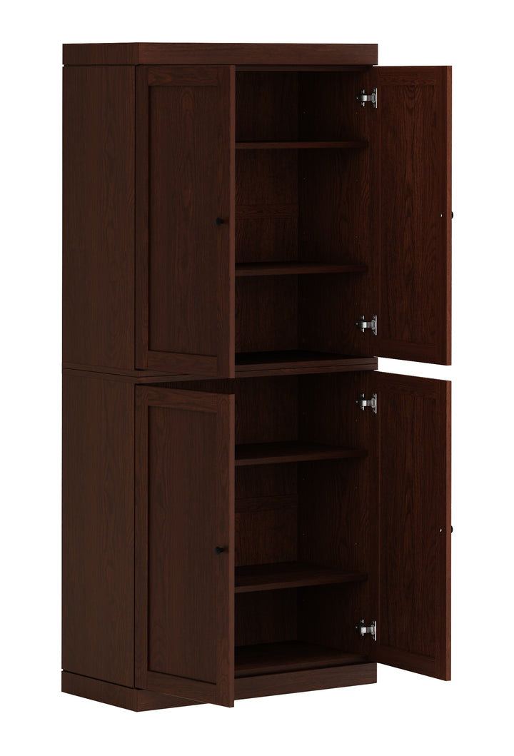 Premium 100% Solid European Oak Hardwood Modular Dining Room Cabinet with Shaker Doors – 32" Wide, 71.5" Tall