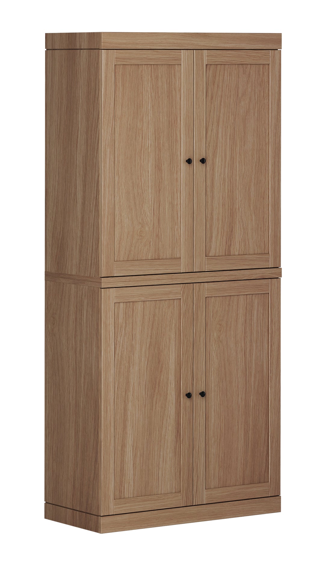 Premium 100% Solid European Oak Hardwood Bathroom Storage Cabinet with Shaker Doors – 32" Wide, 71.5" Tall