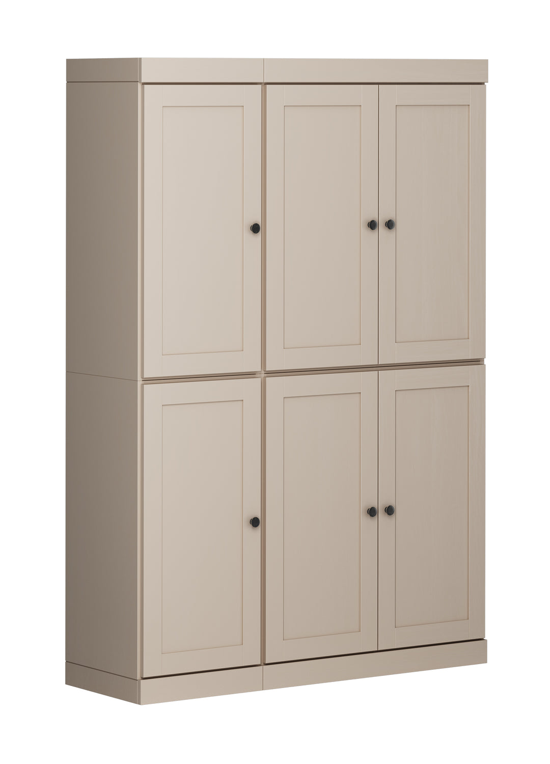100% Solid Wood 48.5" Pantry Cabinet, Shaker Wood Doors