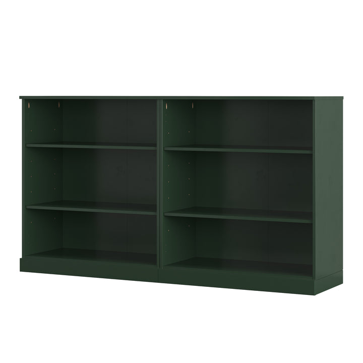 100% Solid Wood 6-Shelf Bookcase Cabinet with Open Storage and Adjustable Shelves, Display Bookshelf, 64" W x 35.75" H