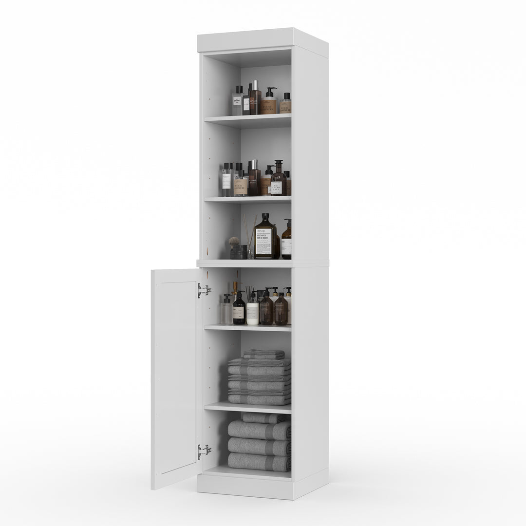 100% Solid Wood 16.5" Tall Bathroom Storage Cabinet , Shaker Door, Adjustable Shelves