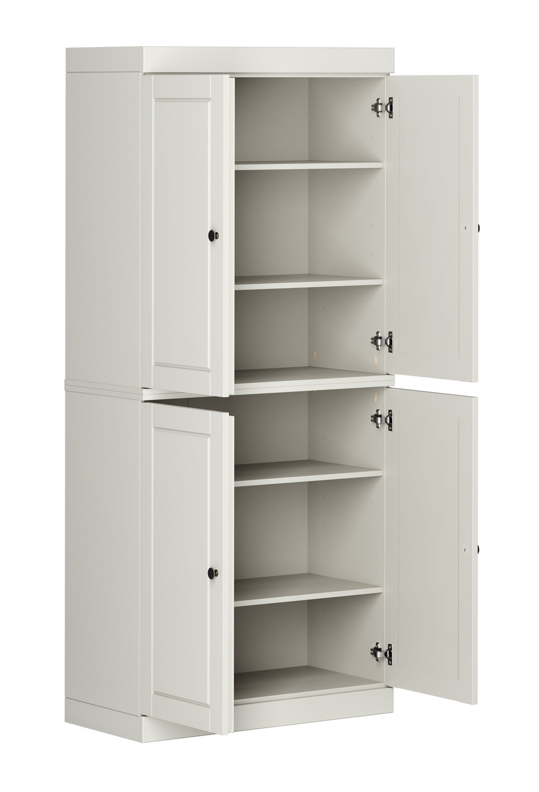 100% Solid Wood Tall Modular Bookcase Cabinet with Doors, Storage Bookshelf with Adjustable Shelves, 32" W x 71.5" H