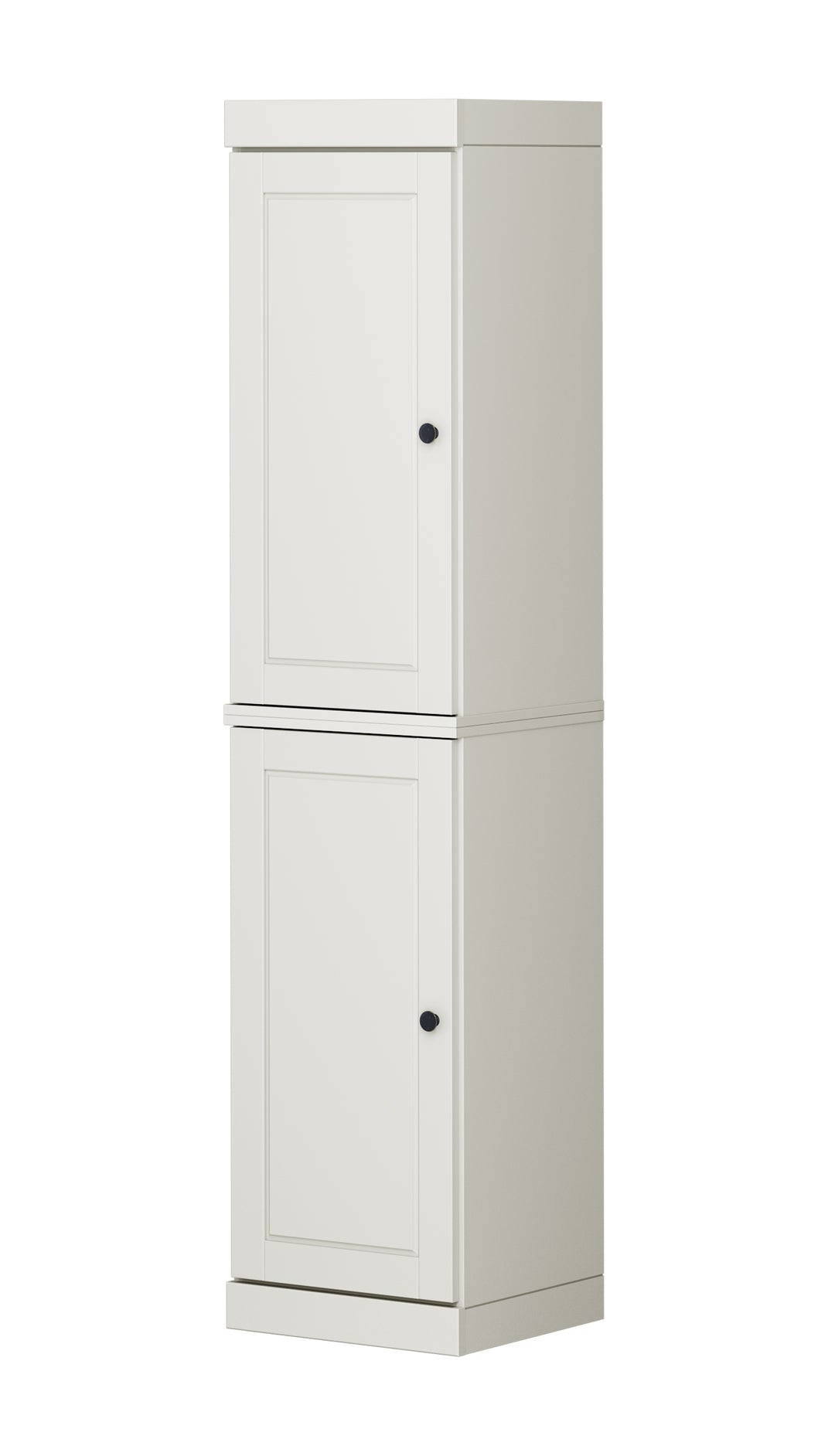 100% Solid Wood Bathroom Storage Cabinet, Raised Panel Doors, 4 Drawers, Adjustable Shelves, 16.5" Wide, 71.5" Tall