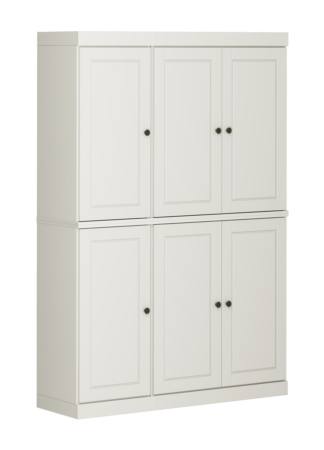 100% Solid Wood Kitchen Pantry Cabinet, Tall Freestanding Modular Storage with Raised Panel Doors & 2 Drawers, Adjustable Shelves, 48.5" W x 71.5" H