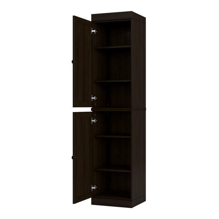 100% Solid Wood Kitchen Pantry Cabinet, Tall Freestanding Modular Storage with Raised Panel Doors, Adjustable Shelves, 16.5" W x 71.5" H