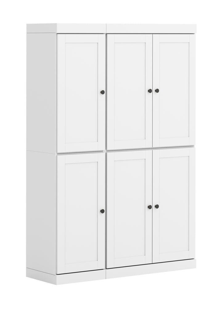 100% Solid Wood 48.5" Pantry Cabinet, Shaker Wood Doors
