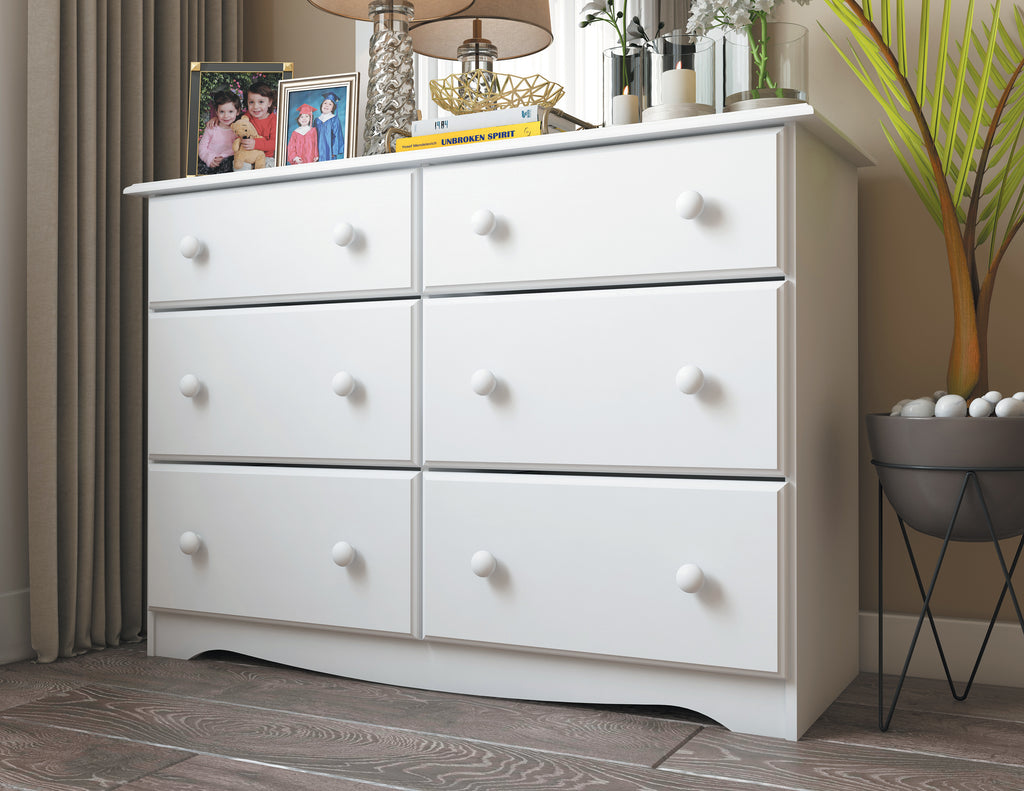 white 6 drawer dresser Penny Six Ash in Buff Cream over risk in combination with wall Forever 6 Drawer Dresser with