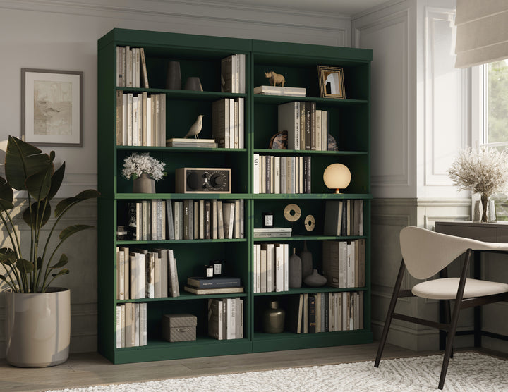 100% Solid Wood 12-Shelf 64" Bookcase, Tall Modular Bookshelf with Adjustable Shelves