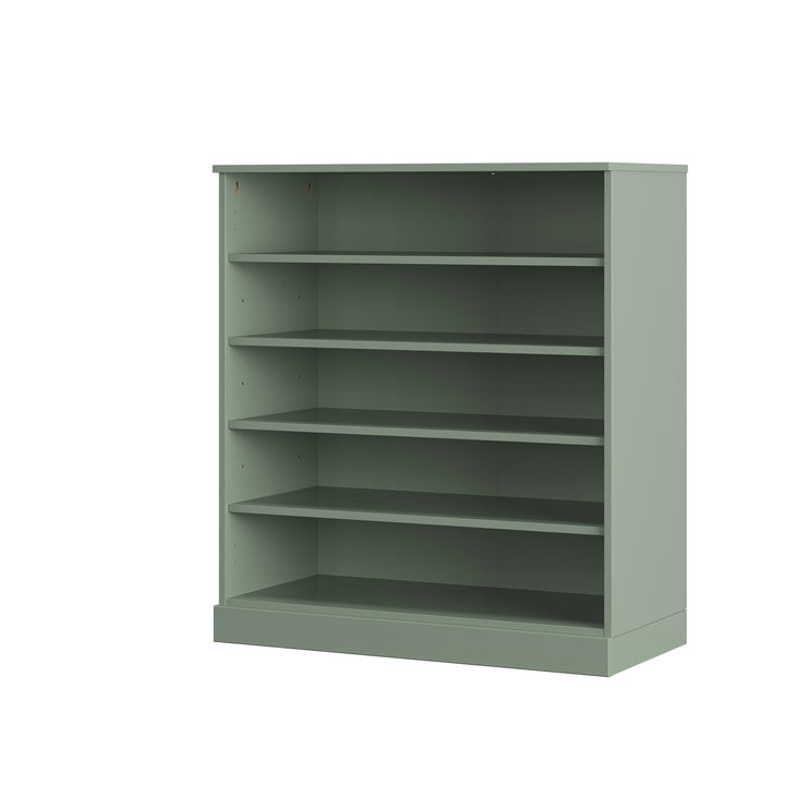 100% Solid Wood Open Shoe Storage Cabinet with Adjustable Shelves, Space Saving Stackable Entryway Organizer, 32" W x 35.75" H