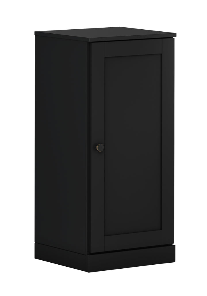 100% Solid Wood Bathroom Storage Cabinet, Shaker Door, 2 Drawers, Adjustable Shelves, 16.5" Wide, 35.75" Tall