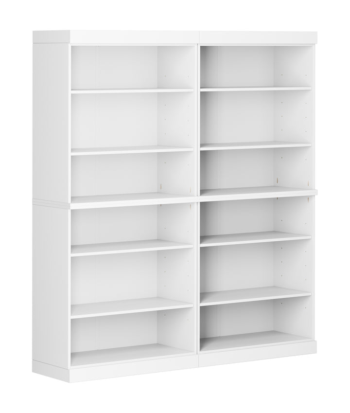 100% Solid Wood 12-Shelf 64" Bookcase, Tall Modular Bookshelf with Adjustable Shelves