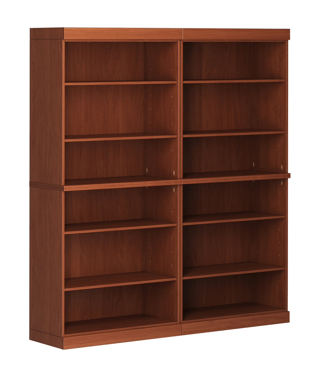 100% Solid Wood 12-Shelf 64" Bookcase, Tall Modular Bookshelf with Adjustable Shelves