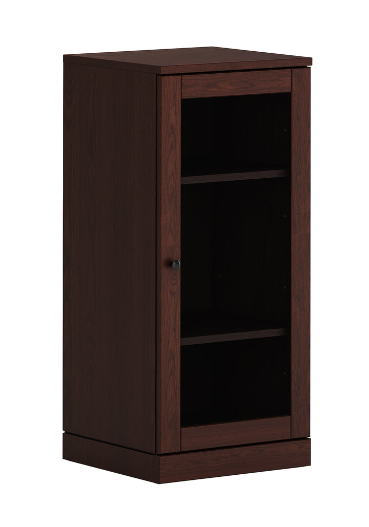 Premium 100% Solid European Oak Bathroom Wall Cabinet with Tinted Glass Doors, 16" W x 35.75" H