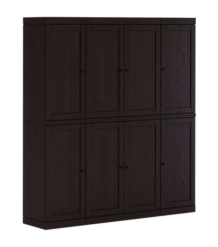 Premium 100% Solid European Oak Hardwood Modular Dining Room Cabinet with Shaker Doors – 64" Wide, 71.5" Tall