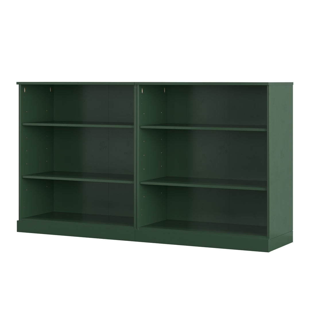 100% Solid Wood Freestanding Modular 6-Shelf Bookcase Cabinet with Open Adjustable Shelves, Display Storage Bookshelf, 64" W x 35.75" H