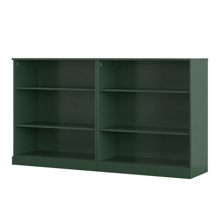 100% Solid Wood Freestanding Modular 6-Shelf Bookcase Cabinet with Open Adjustable Shelves, Display Storage Bookshelf, 64" W x 35.75" H
