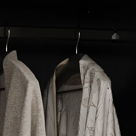 100% Solid Wood Clothing Rod with Metal Supports for Family, Regal Wardrobes ONLY