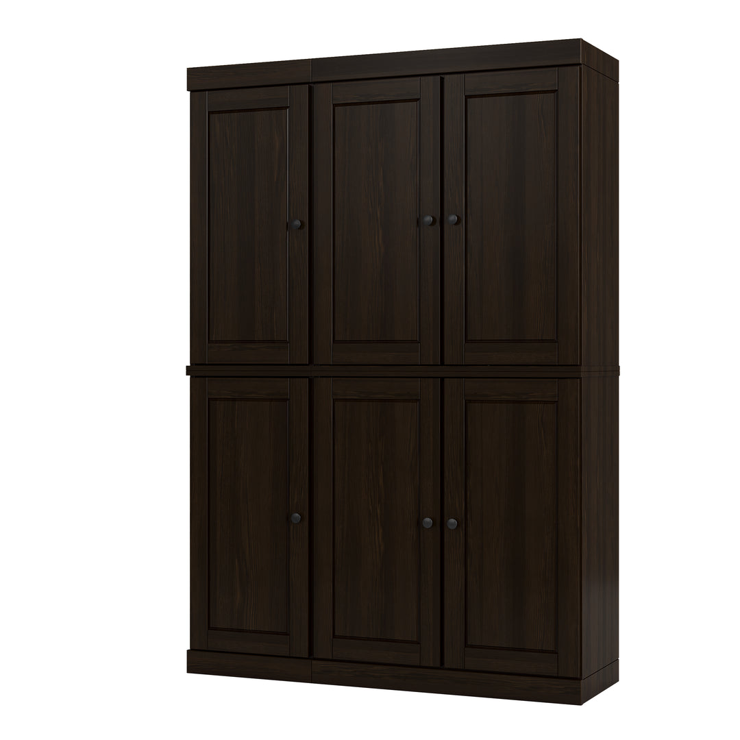 100% Solid Wood Tall Freestanding Kitchen Pantry Cabinet with Doors, Modular Storage Cabinet with Adjustable Shelves, 48.5" W x 71.5" H