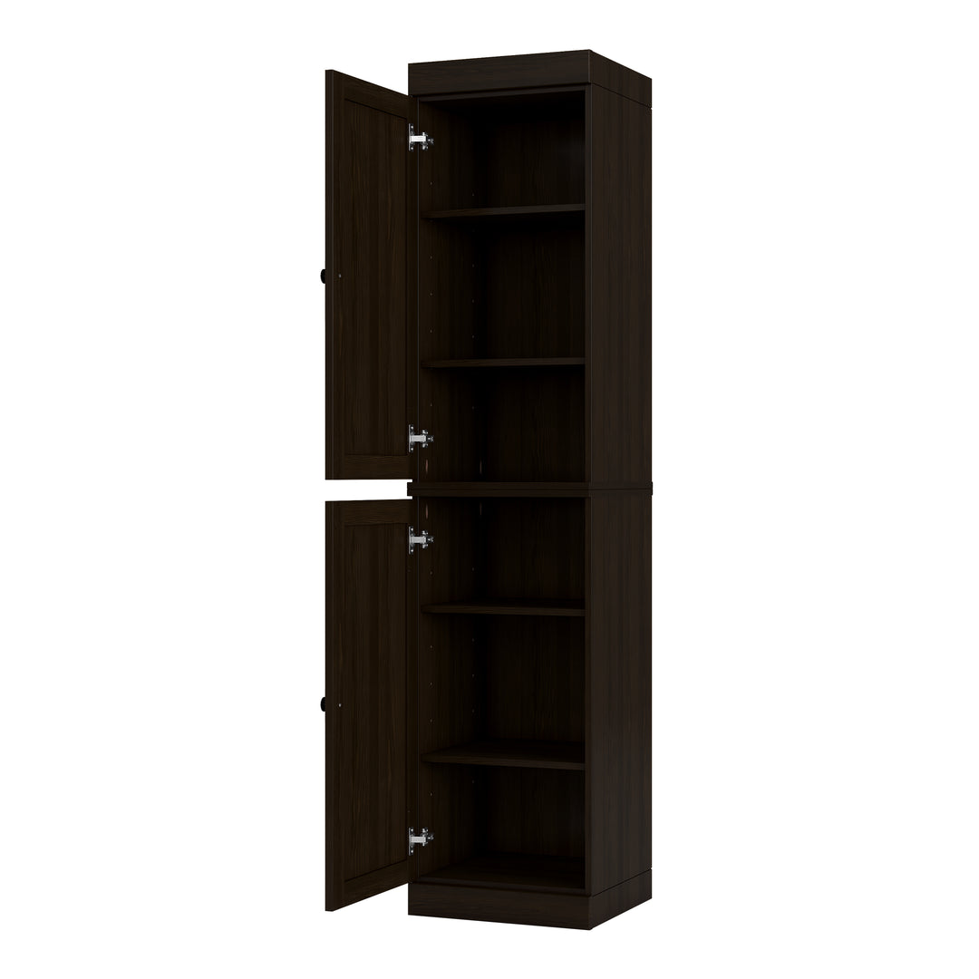 100% Solid Wood Kitchen Pantry Cabinet, Tall Freestanding Modular Storage with Shaker Doors, Adjustable Shelves, 16.5" W x 71.5" H