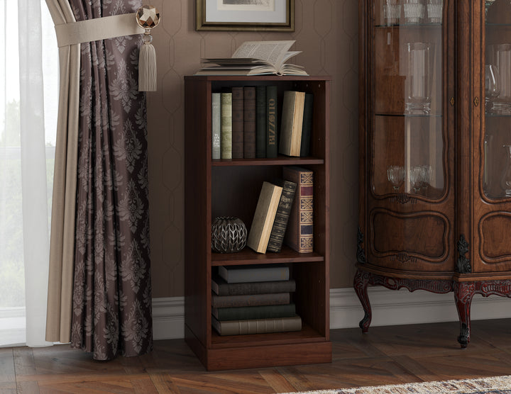 Premium 100% Solid European Oak Hardwood 3-Shelf Modular Bookcase – 16" Wide, 35.75" Tall