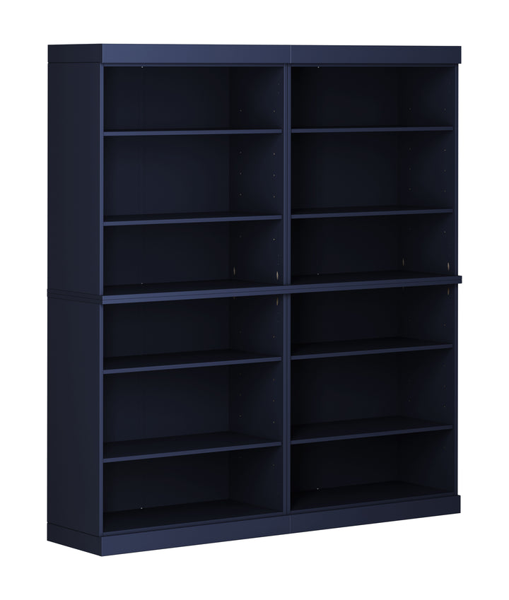 100% Solid Wood 12-Shelf 64" Bookcase, Tall Modular Bookshelf with Adjustable Shelves