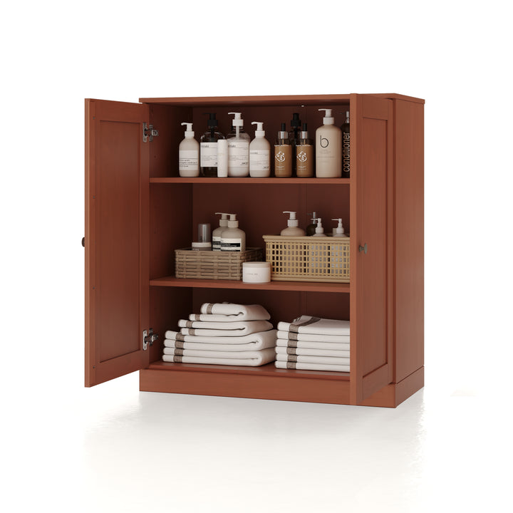 100% Solid Wood 32" Bathroom Cabinet with Shaker Wood Doors