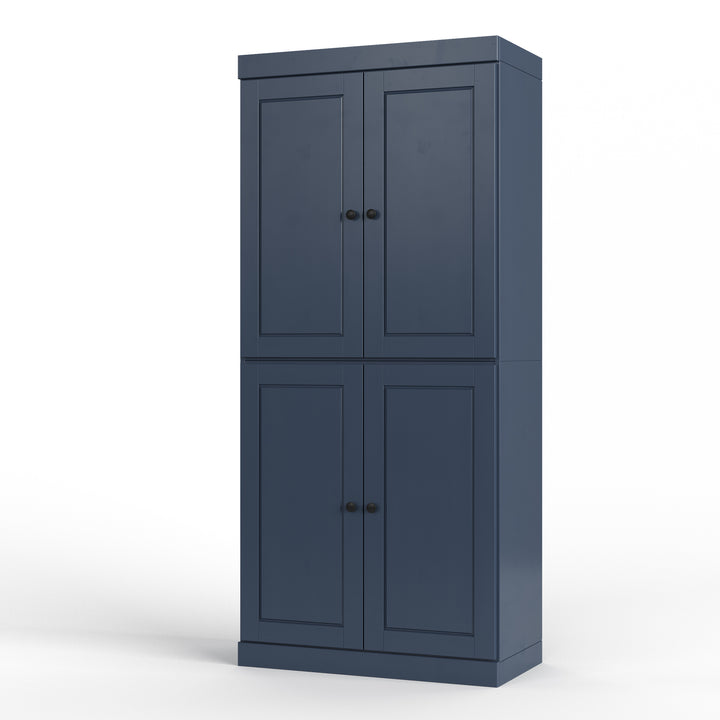 100% Solid Wood 32" Bathroom Cabinet with Raised Panel Wood Doors