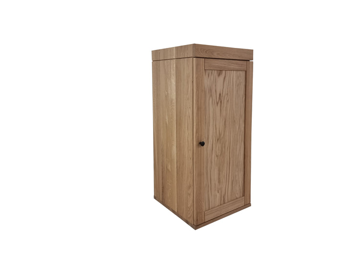 Premium 100% Solid European Oak Hardwood Bathroom Storage Cabinet with Shaker Doors – 16" Wide, 71.5" Tall
