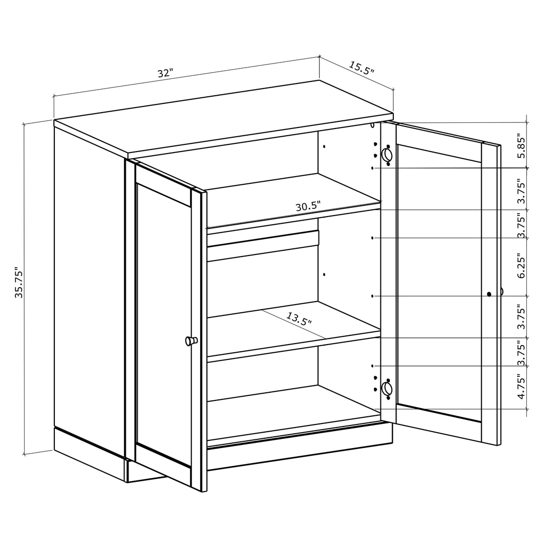 32" Oak Cabinet Dimensions