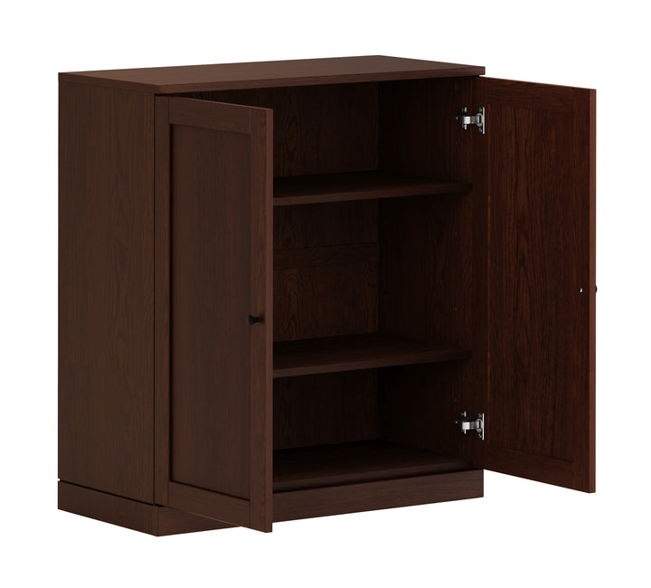 Premium 100% Solid European Oak Hardwood 3-Shelf Modular Bookcase with Shaker Doors – 32" Wide, 35.75" Tall
