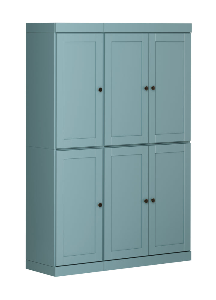 100% Solid Wood 48.5" Pantry Cabinet, Shaker Wood Doors
