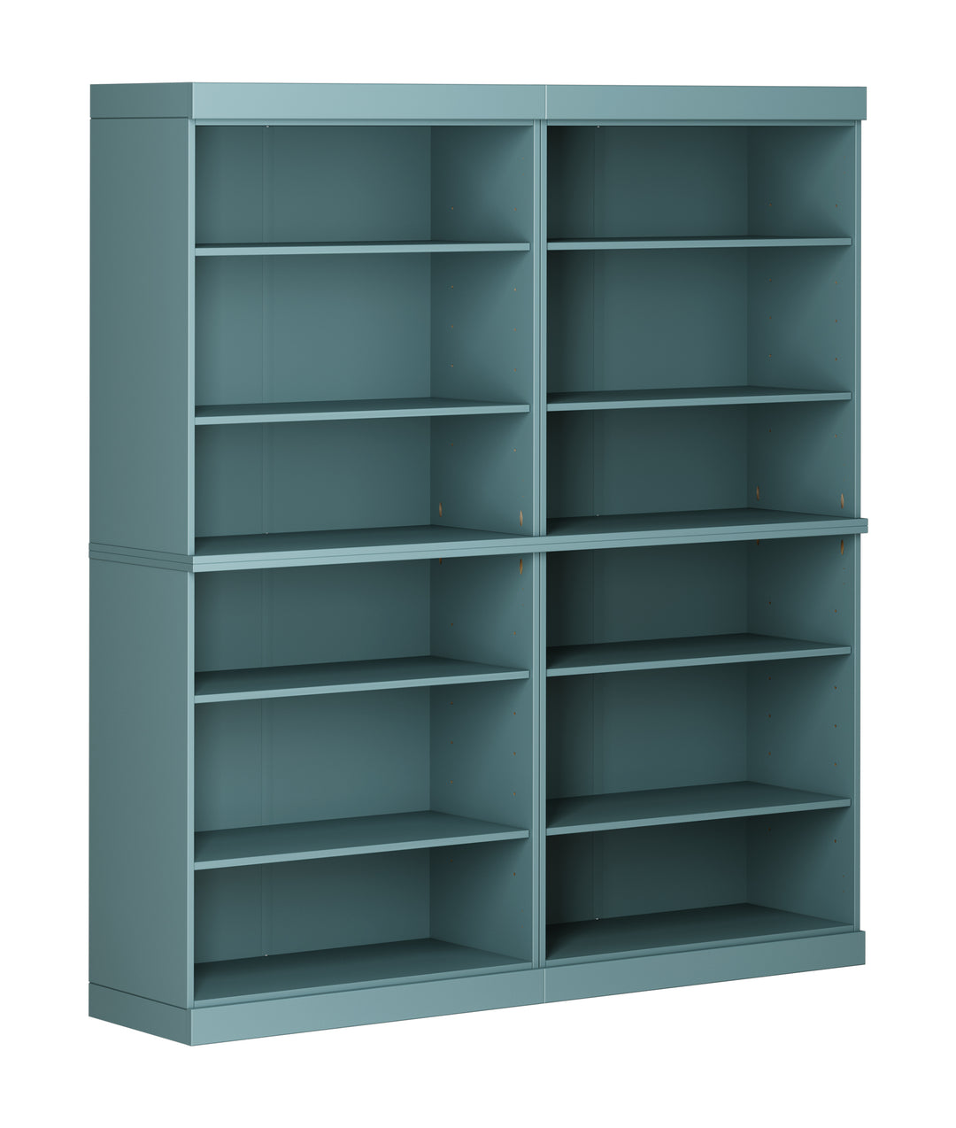 100% Solid Wood 12-Shelf 64" Bookcase, Tall Modular Bookshelf with Adjustable Shelves