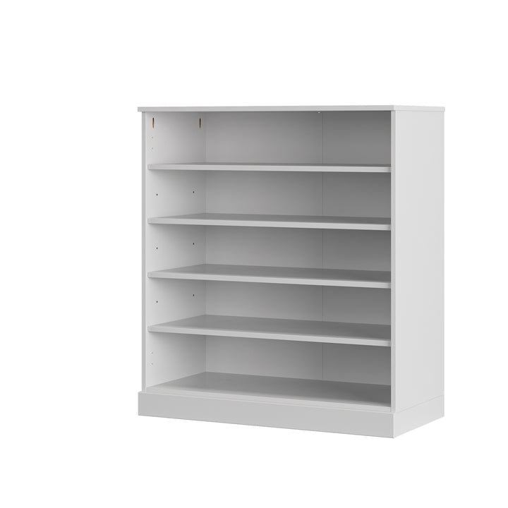 100% Solid Wood Open Shoe Storage Cabinet with Adjustable Shelves, Space Saving Stackable Entryway Organizer, 32" W x 35.75" H