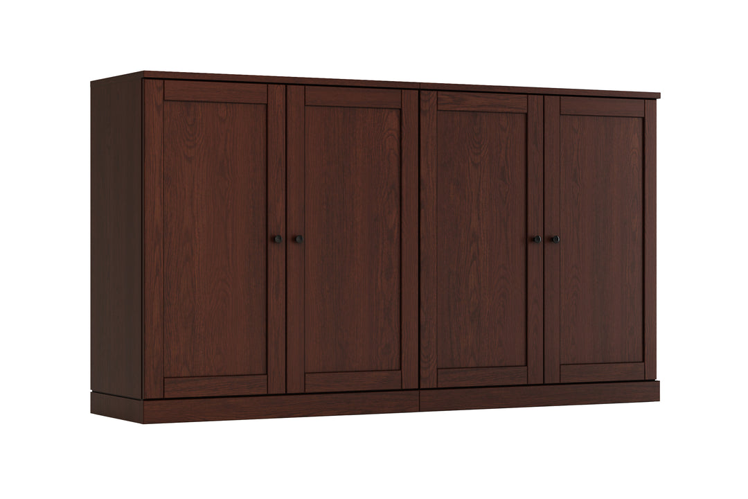Premium 100% Solid European Oak Hardwood Modular Dining Room Sideboard with Shaker Doors – 64" Wide, 35.75" Tall